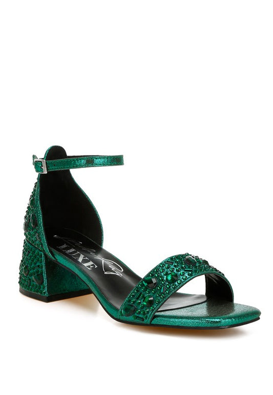 Rhinestone Shimmer Sandals