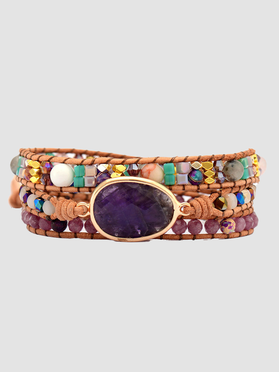 Triple-Layer Amethyst Bracelet - alternate jewelry view