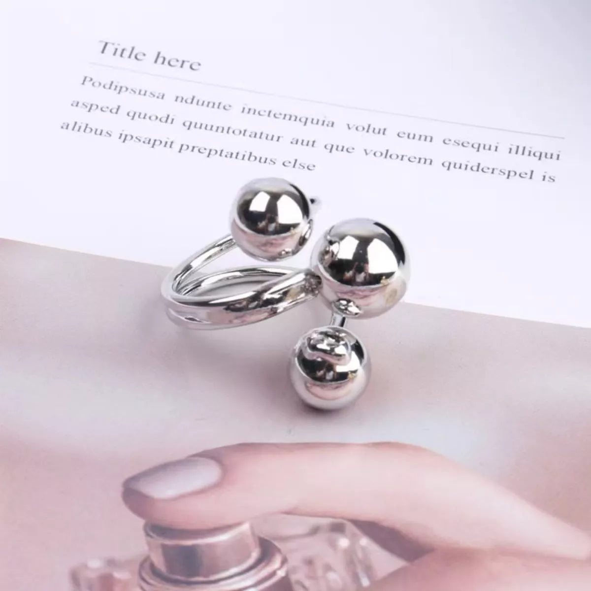Multi Layered Ball Ring - alternate ring view