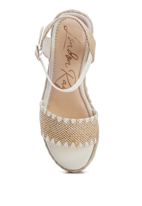 Raffia Wedge Espadrilles Sandals