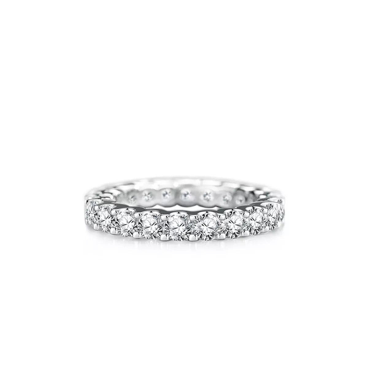 Sterling Silver Moissanite Ring in Silver - women's ring