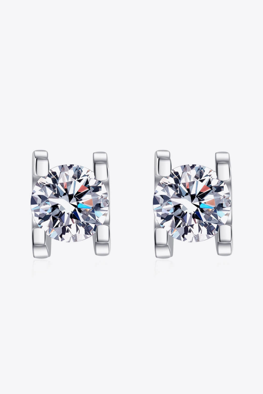 Limitless Love 1 Carat Moissanite Stud Earrings - alternate earring view