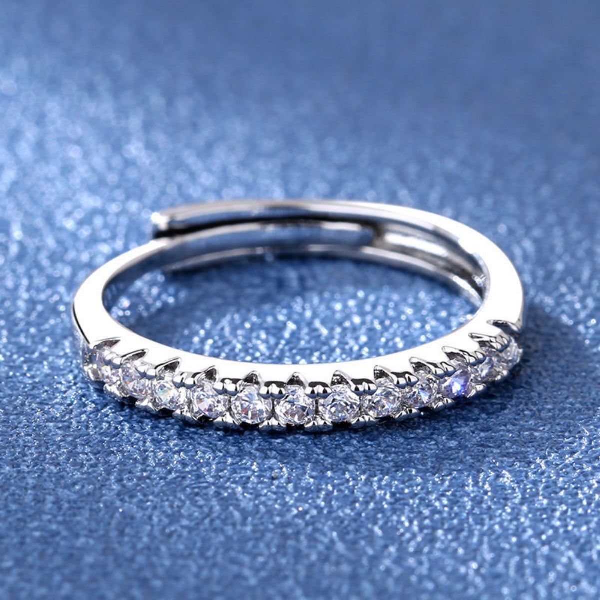 Sterling Silver Moissanite Ring - alternate ring view