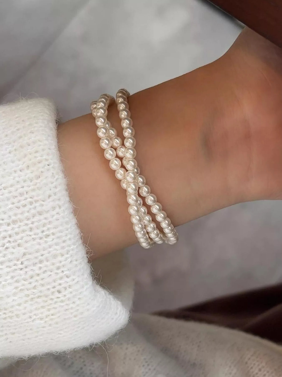 Three Layers Pearl Bracelet - alternate jewelry view