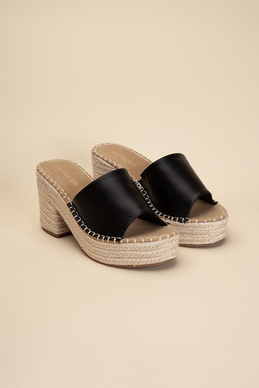 Slide Espadrille Platform Sandals