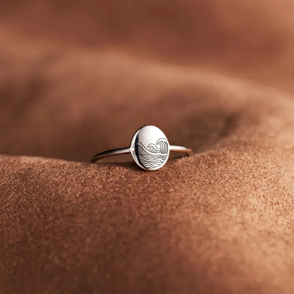 Sterling Silver Signet Ring in Silver - women's signet ring