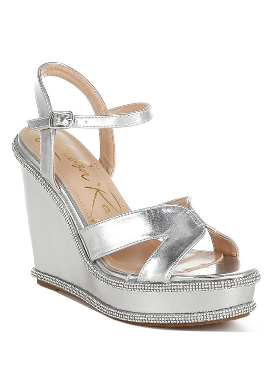 Rhinestones Embellished Wedges