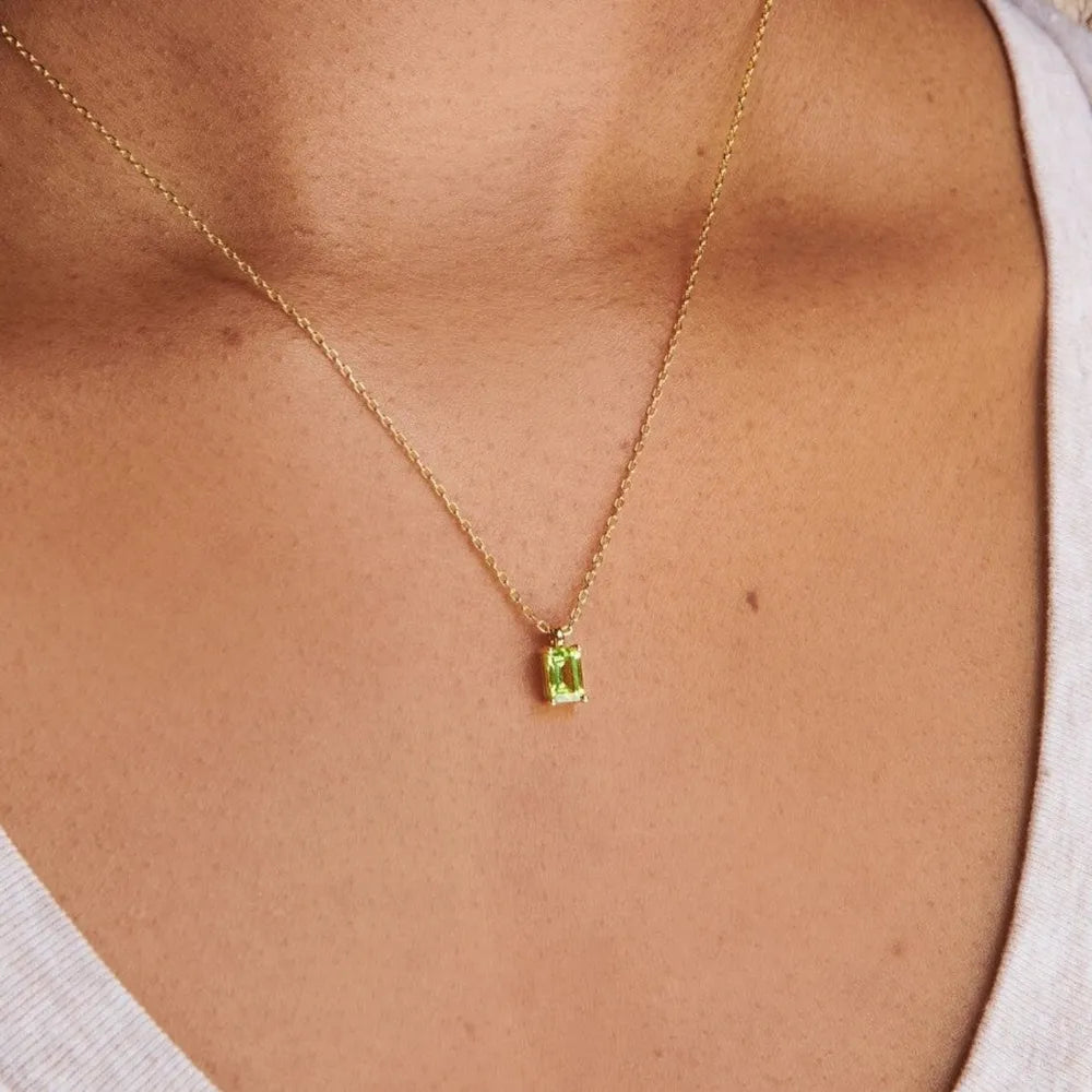 Titanium Steel Inlaid Zircon Pendant Necklace in Style J - women's pendant necklace