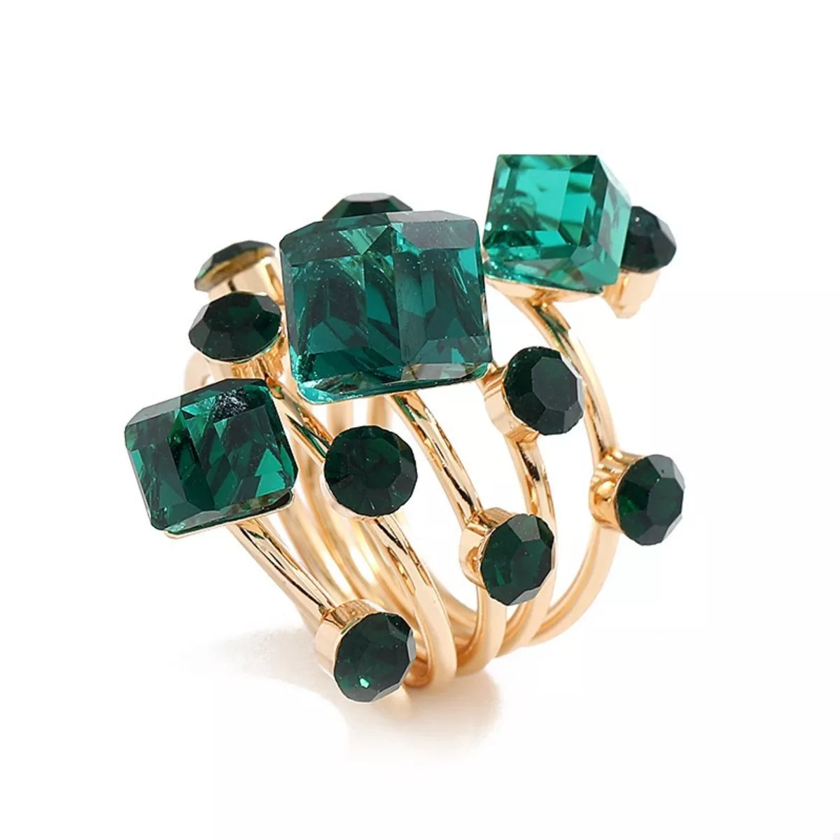 18K Gold-Plated Multi-Layered Ring - alternate ring view