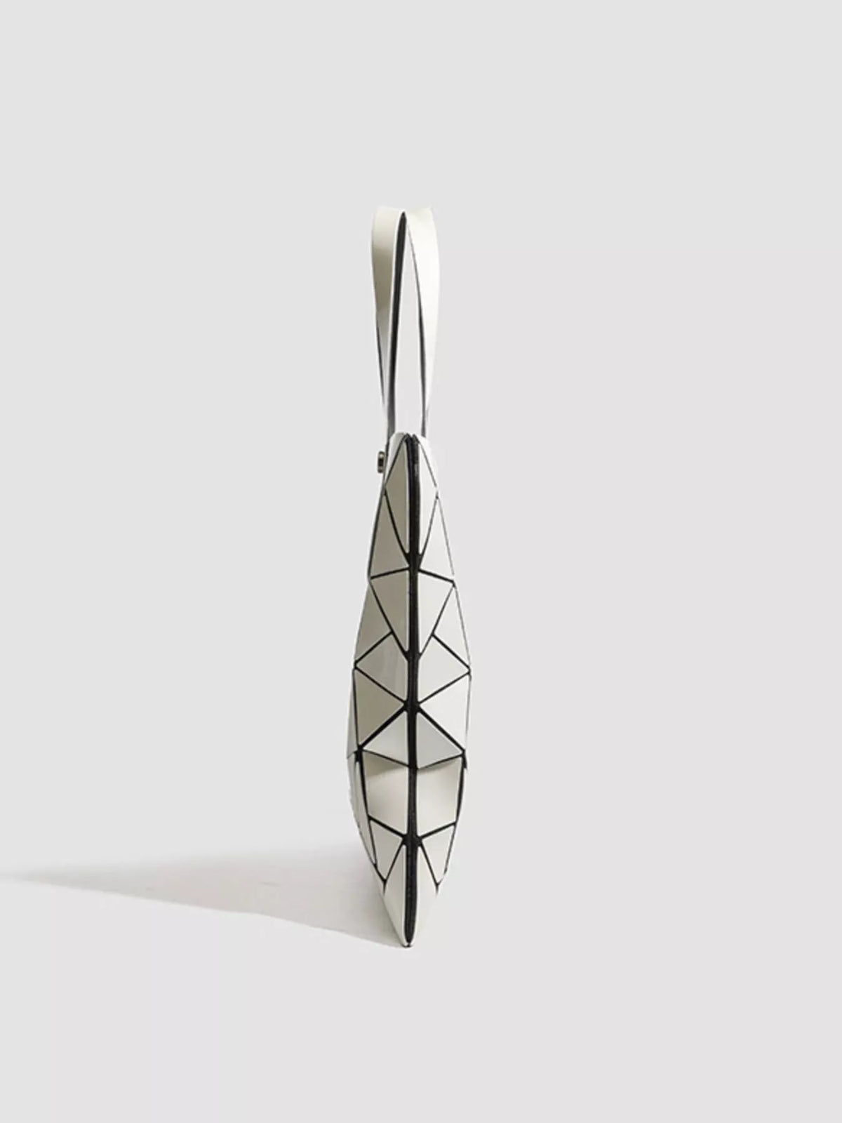 Geometric Glossy Paneled Handbag - alternate product view