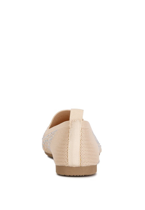 Canvas Rhinestone Loafers