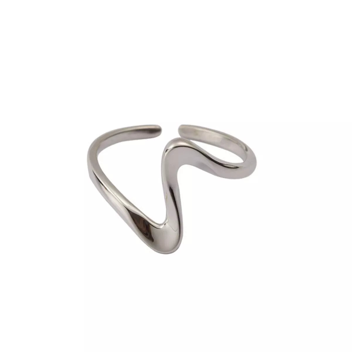 Sterling Silver Irregular Ring - alternate ring view