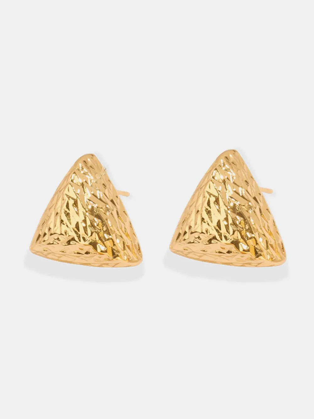 Gold-Plated Geometric Stud Earrings - alternate earring view