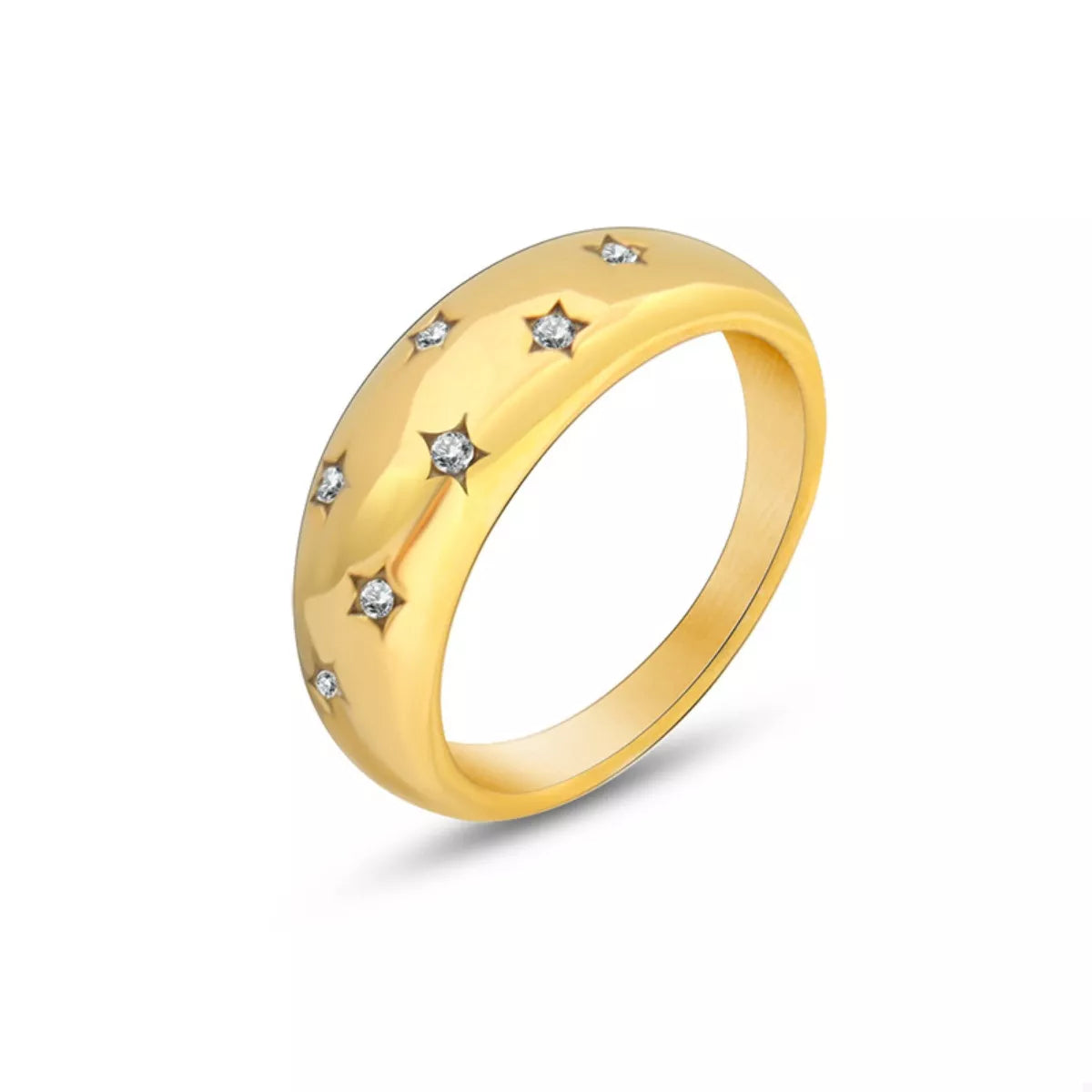 18K Gold-Plated Zircon Ring - alternate ring view