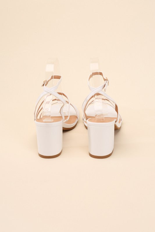 Strappy Asymmetrical Heel Sandals