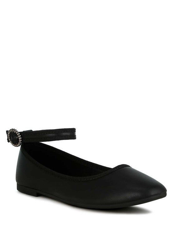 Ankle Strap Ballet Flats