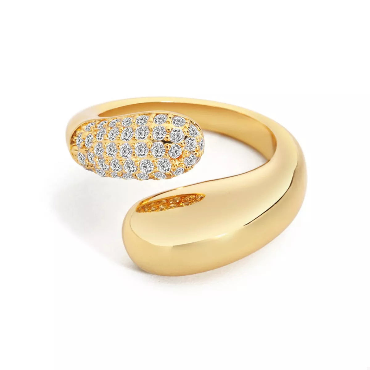18K Gold-Plated Open Ring in Gold - women's open ring