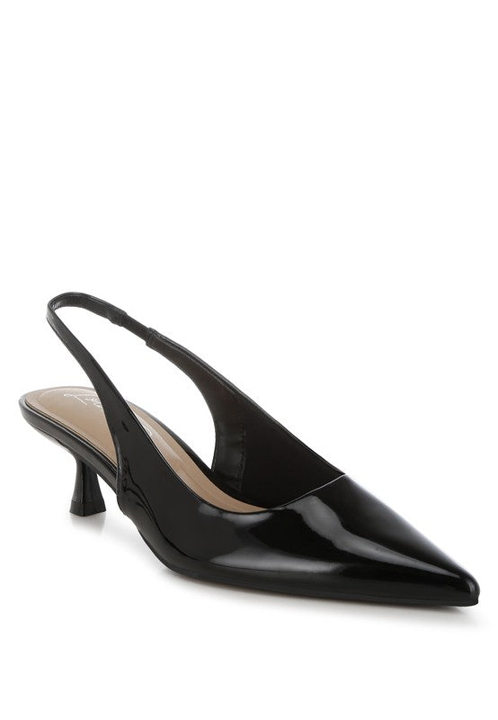 Kitten Heel Slingback Sandals
