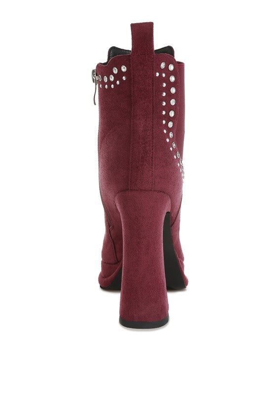 Studs High Ankle Boots