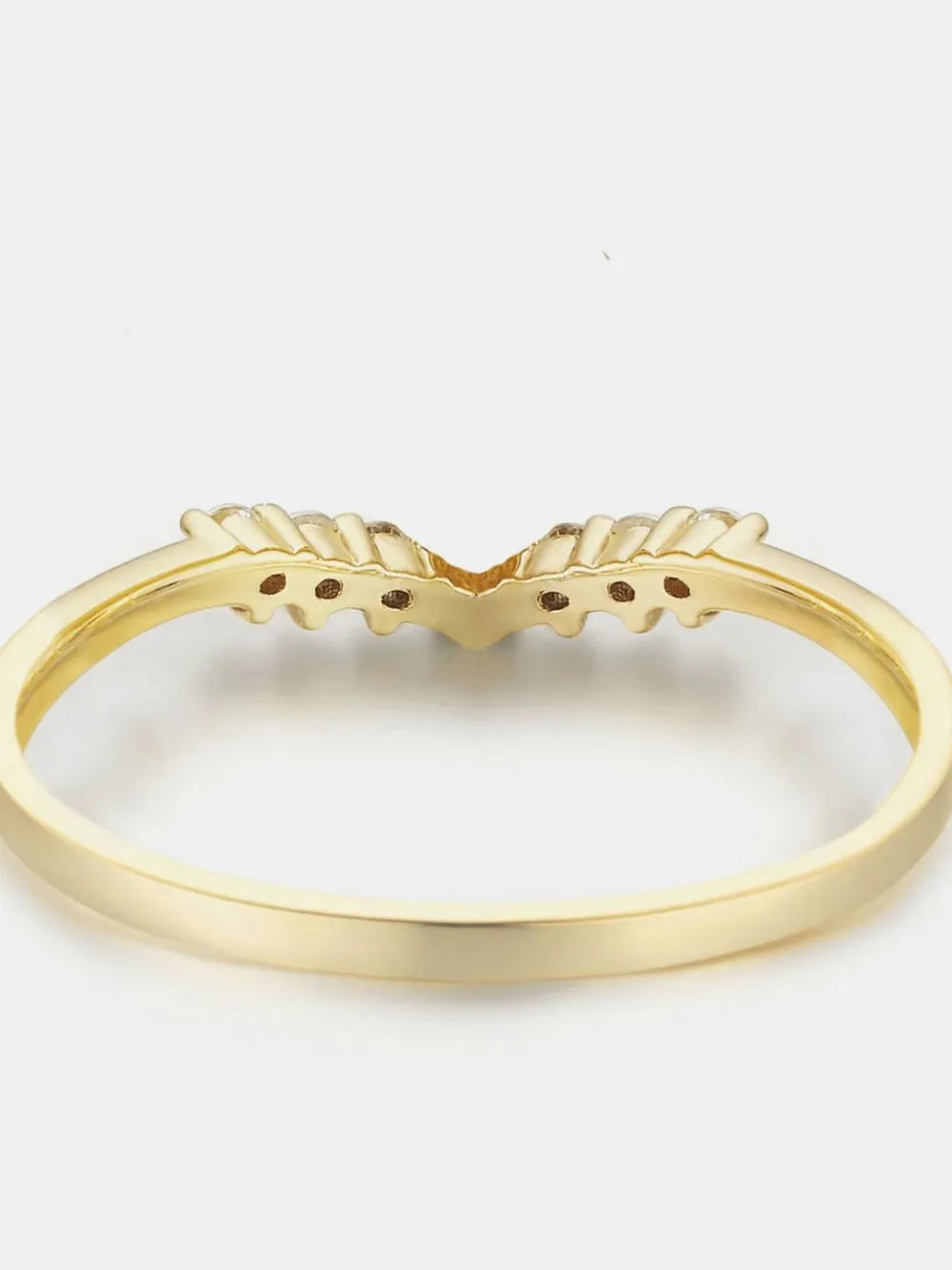 Sterling Silver Inland Zircon Ring in Gold - women's ring