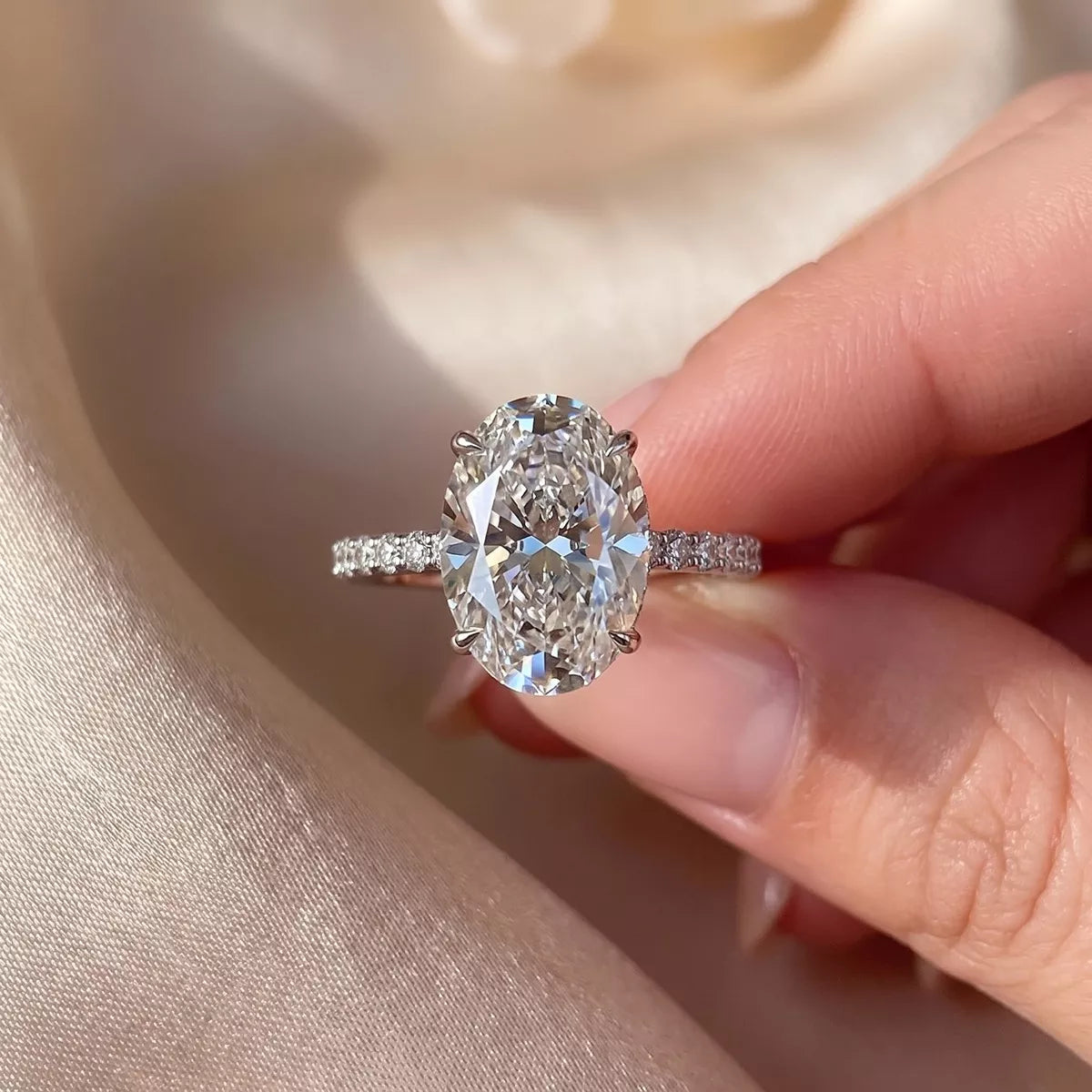 Oval Cut Zircon Ring - alternate ring view