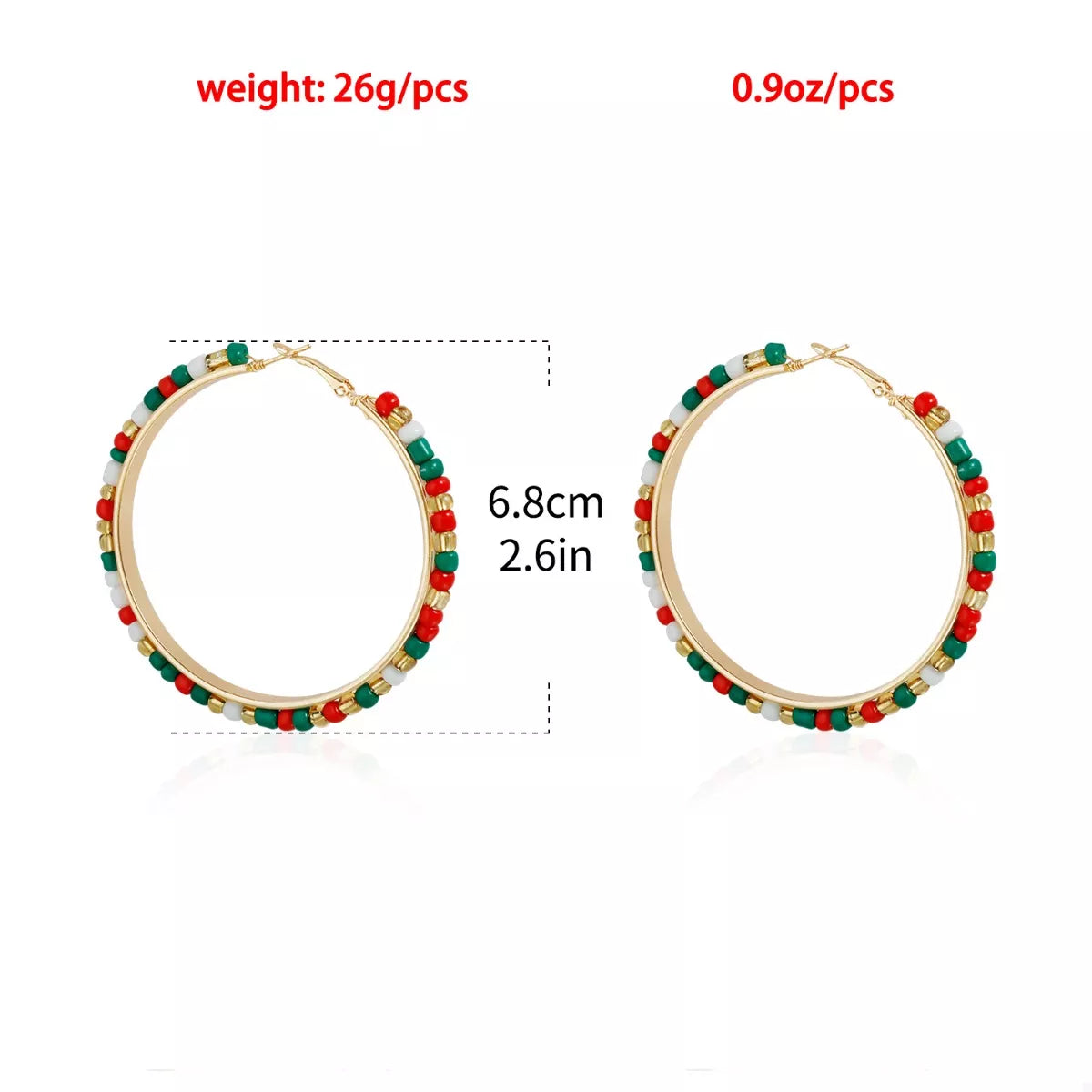 18K Gold-Plated Hoop Earrings - alternate earring view