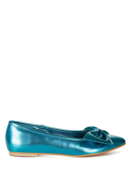 Metallic Pleather Flats