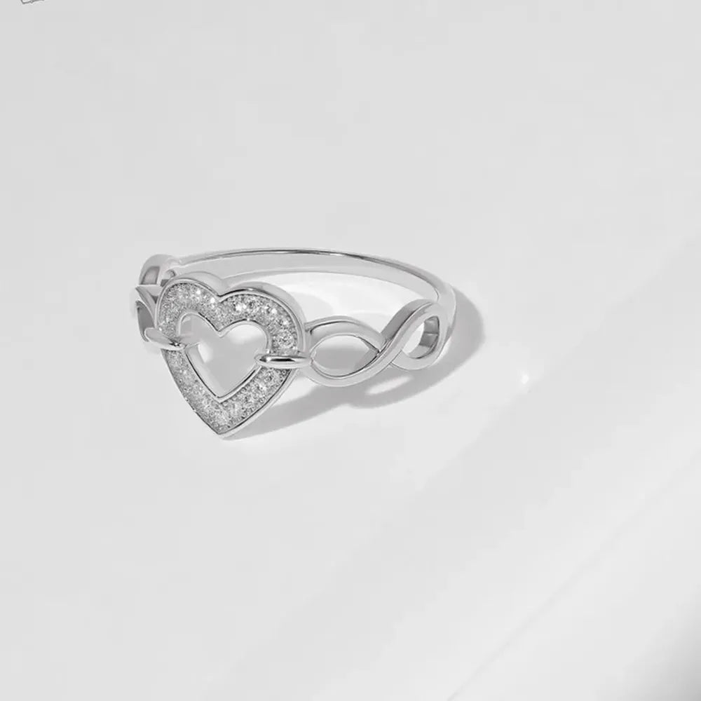 Sterling Silver Heart Ring in Gold - women's ring