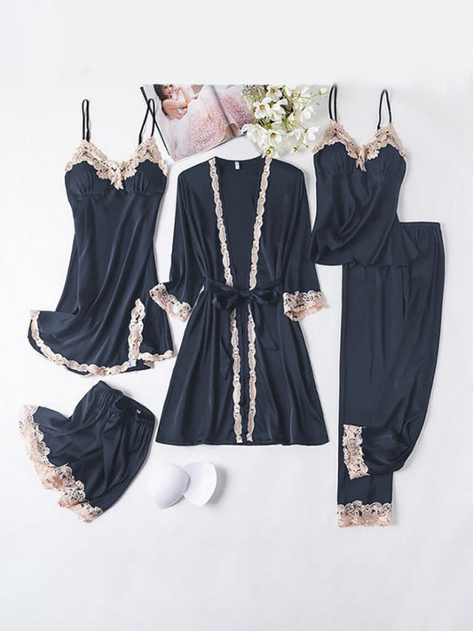 Lace Trim Pajamas Set