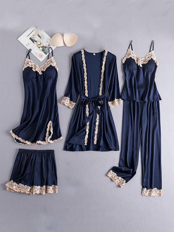 Lace Trim Pajamas Set