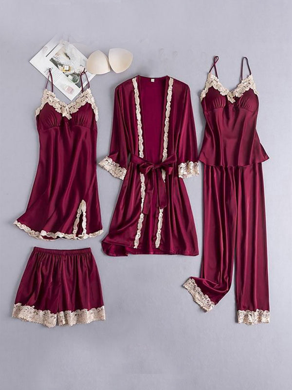 Lace Trim Pajamas Set