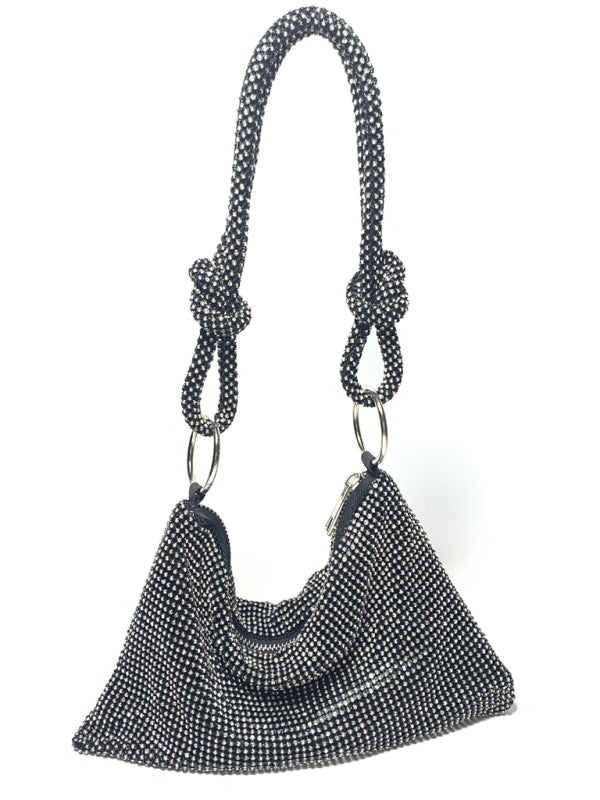 Sparkle Rhinestone Mesh Pouch