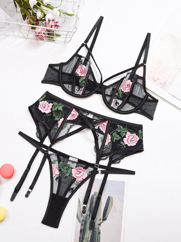 3 Piece Bralette Lingerie Set