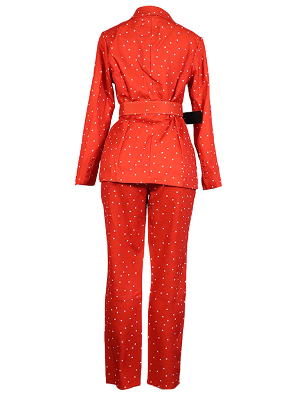 Studded Belted Pantsuit