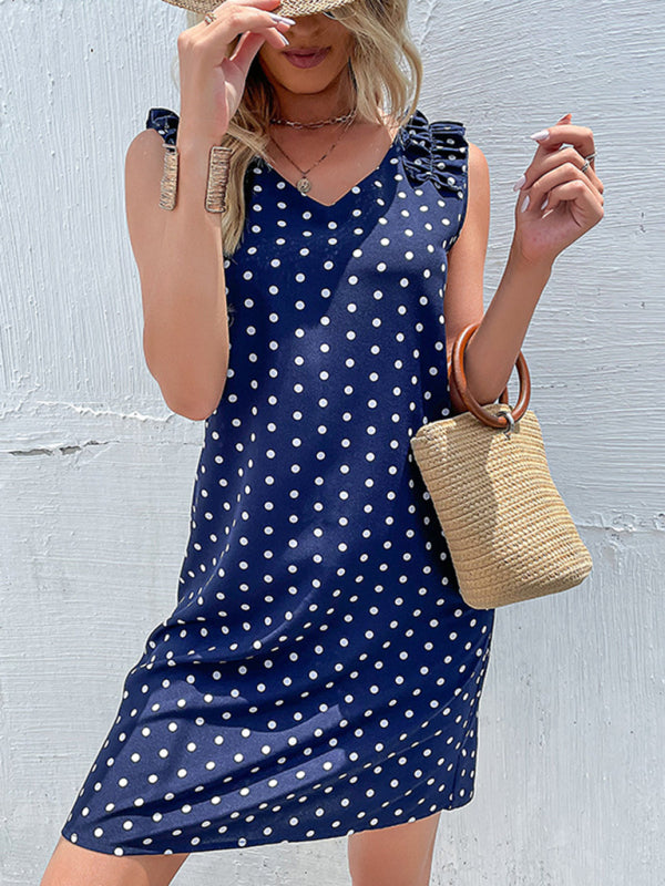 Sleeveless Polka Dot Dress