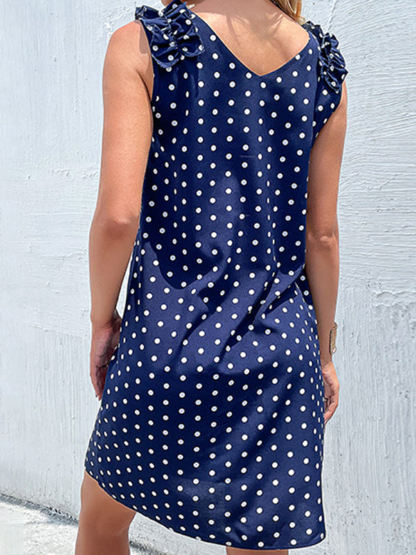 Sleeveless Polka Dot Dress