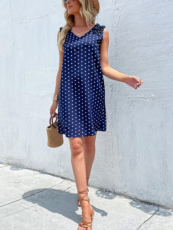 Sleeveless Polka Dot Dress