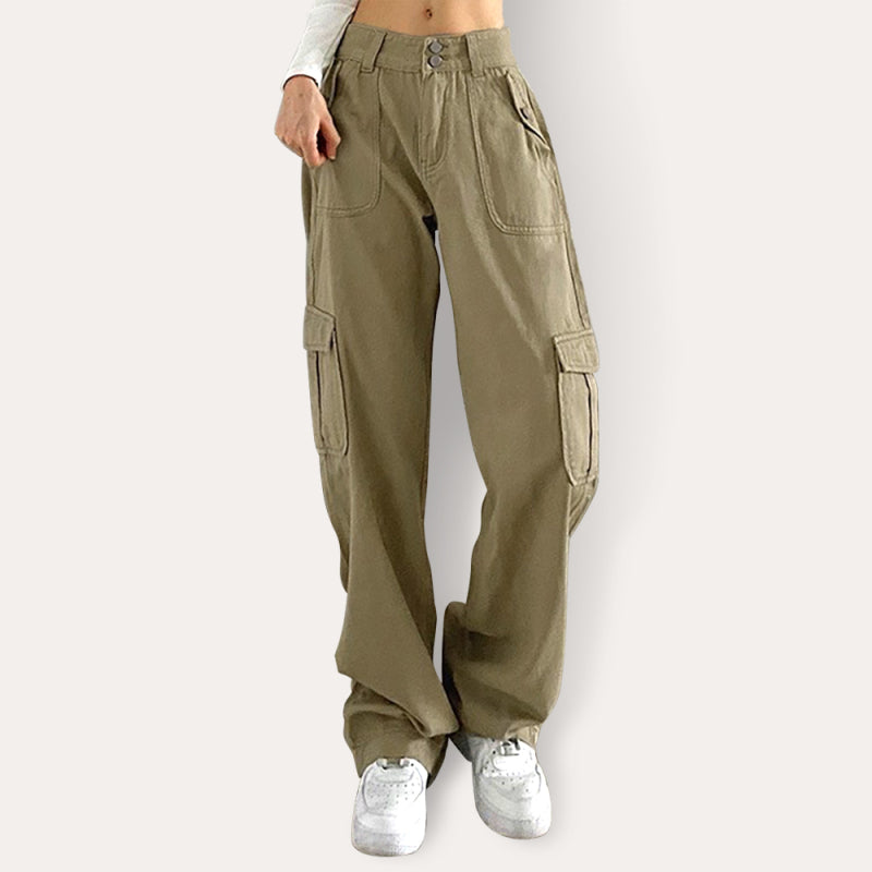 Mid-Rise Cargo Pants