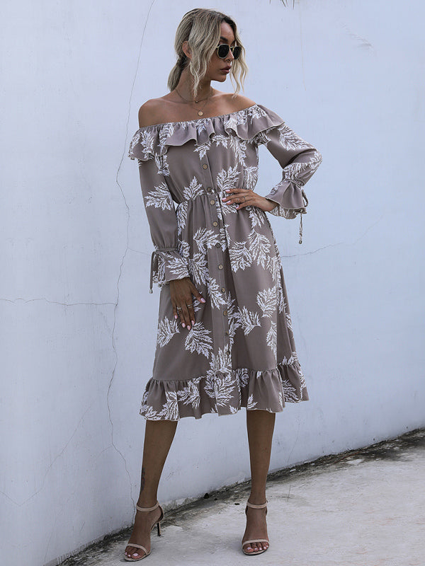 Off-Shoulder Ruffled Maxi Dress