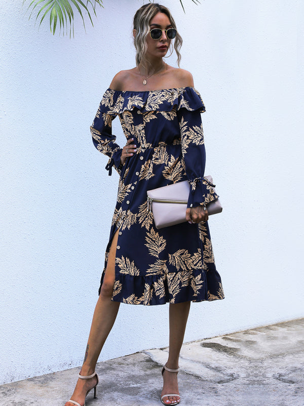 Off-Shoulder Ruffled Maxi Dress