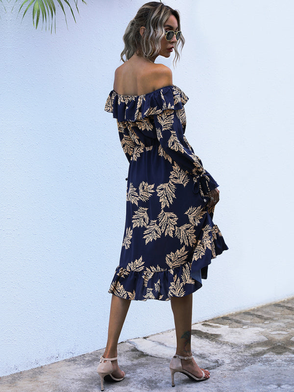 Off-Shoulder Ruffled Maxi Dress