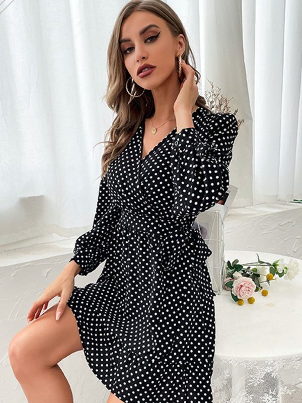 Polka Dot V-Neck Dress