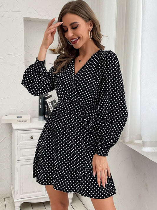 Polka Dot V-Neck Dress