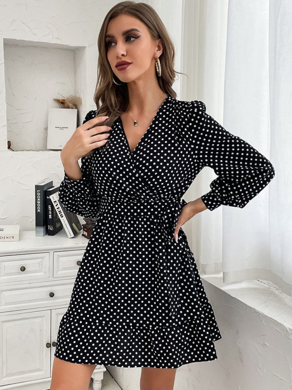 Polka Dot V-Neck Dress