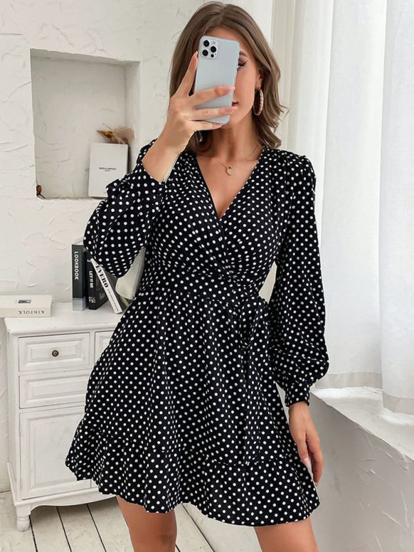 Polka Dot V-Neck Dress