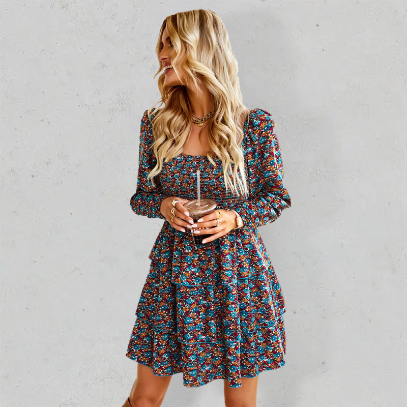 Smocked Long Sleeve Dress