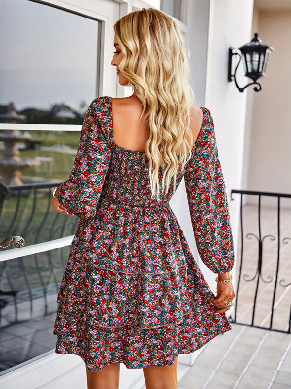 Smocked Long Sleeve Dress