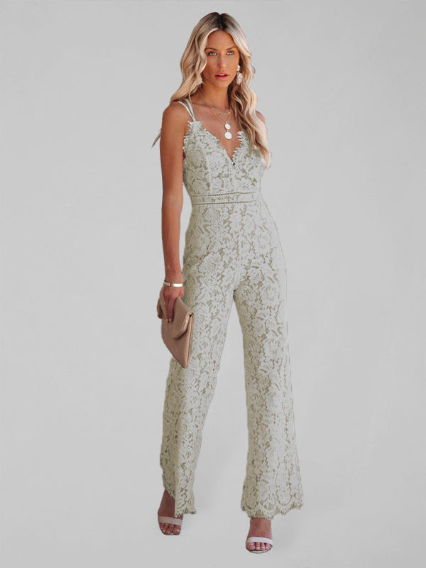 Lace Sleeveless Jumpsuit