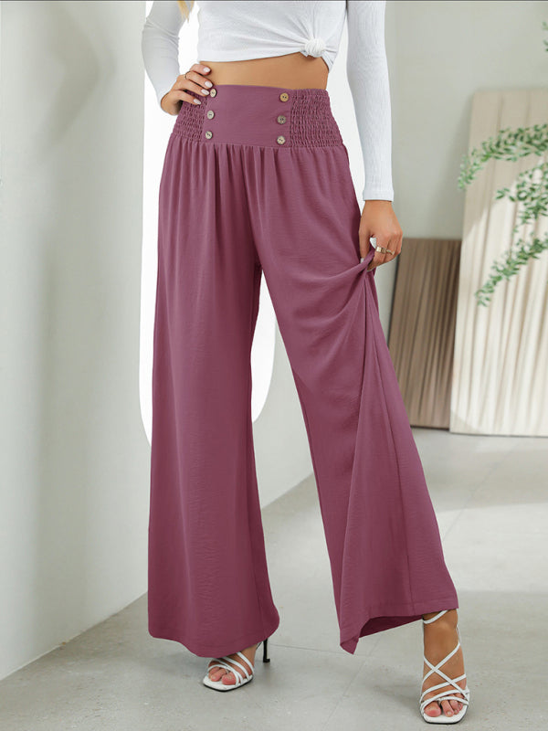 Smocked High Waist Pants