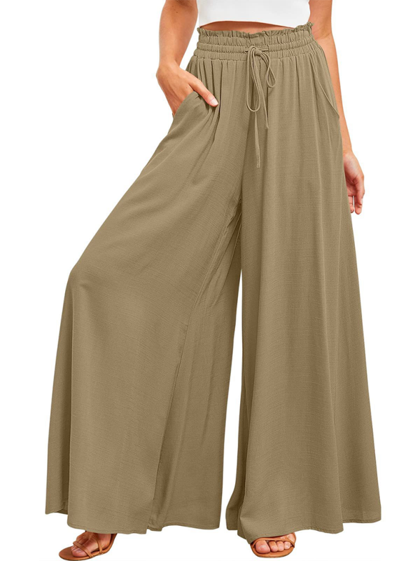 Drawstring Wide-Leg Pants